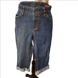 X2 Cuffed Denim Capris Size 10